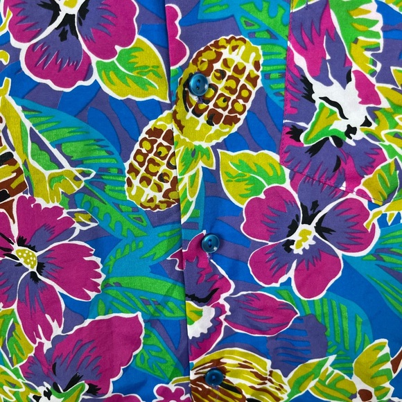 Vintage Hilo Hattie 80s Hawaiian Tropical Button Down Shirt Sz S - Picture 4 of 8
